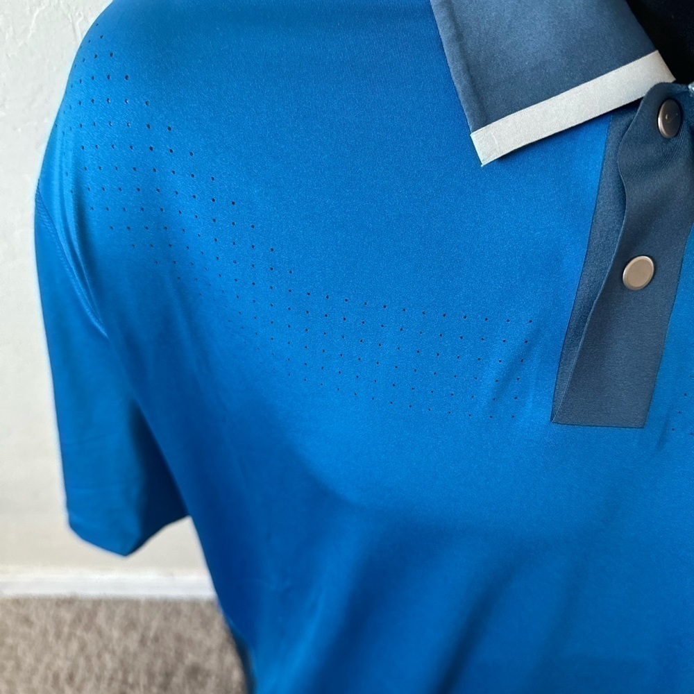 Men’s Nike pre own golf Tiger Woods collection TW polo shirt size L blue - Picture 4 of 8